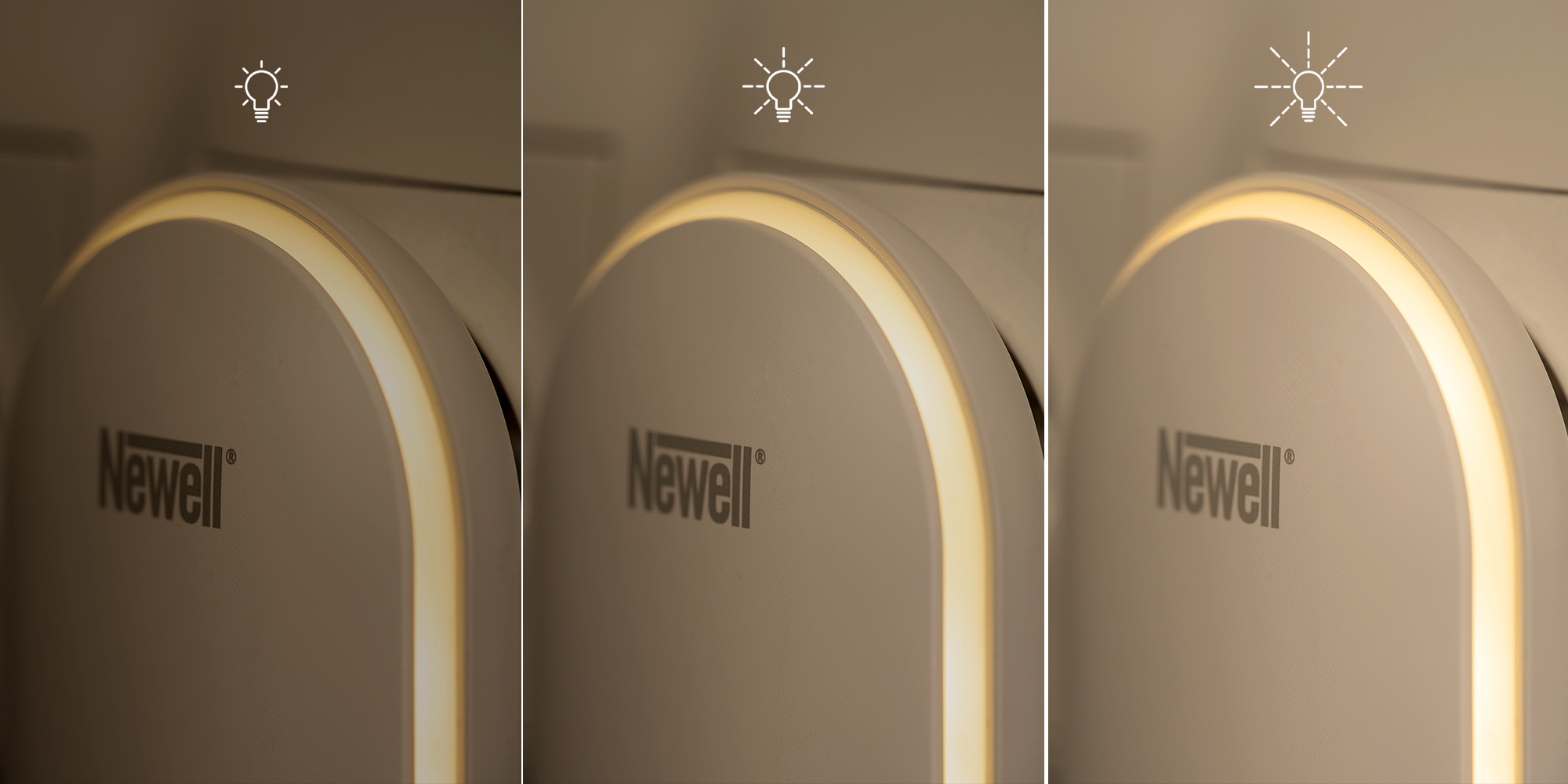 Lampka nocna z czujnikiem zmierzchu Newell Lunova